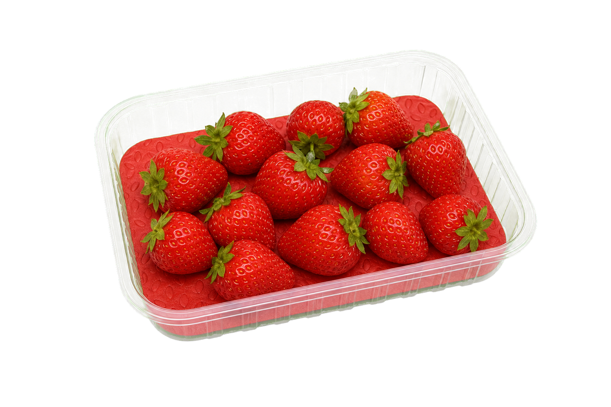 Absorbent cushioned pads for soft-fruit