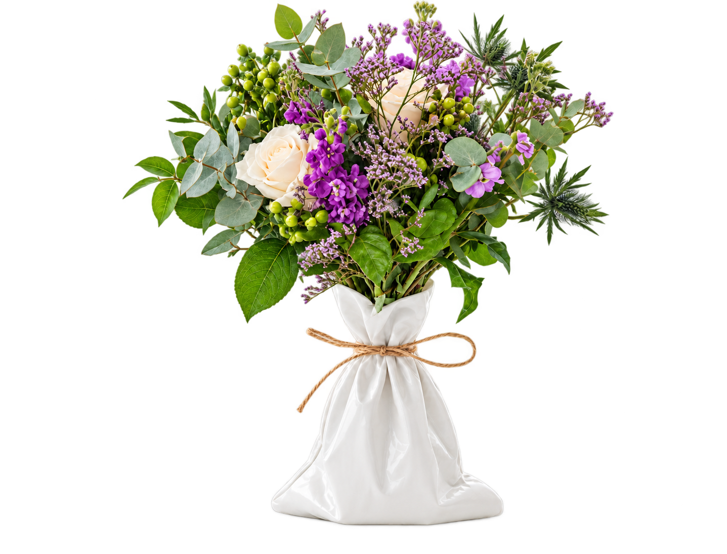 Water-retaining flower-pouches
